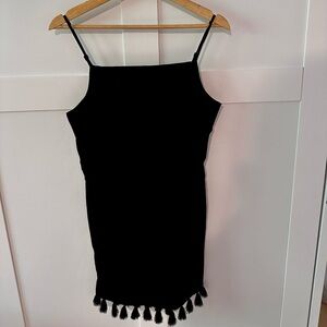 Sugarlips Black Spaghetti Strap Slip Dress Cocktail